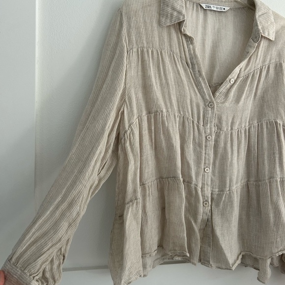 Zara tiered long sleeve blouse - Picture 6 of 6